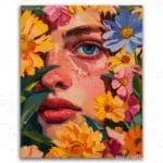 Woman and Flowers - Paint by Numbers
