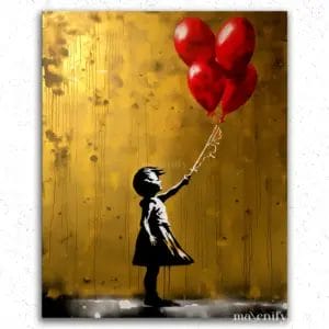 Girl With Balloons - Paint by Numbers