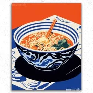 Noodles in Bowl - Paint by Numbers