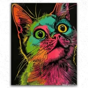 Surprised Cat - Paint by Numbers