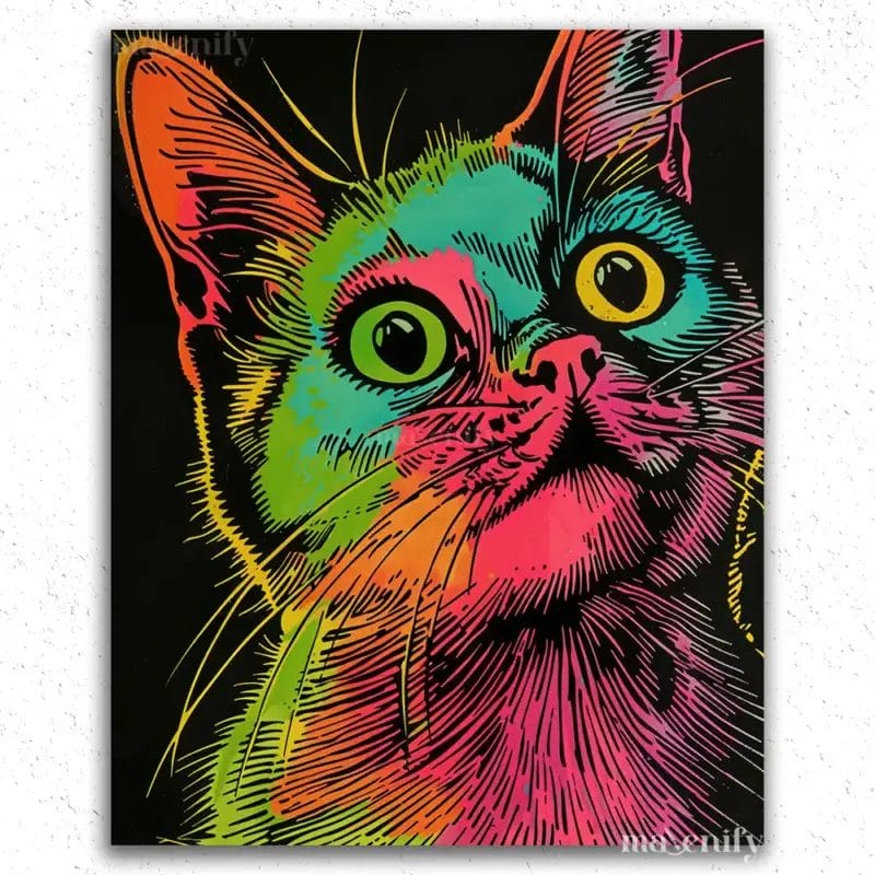 Surprised Cat - Paint by Numbers