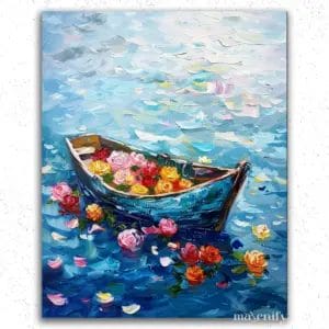 Roses and Boat