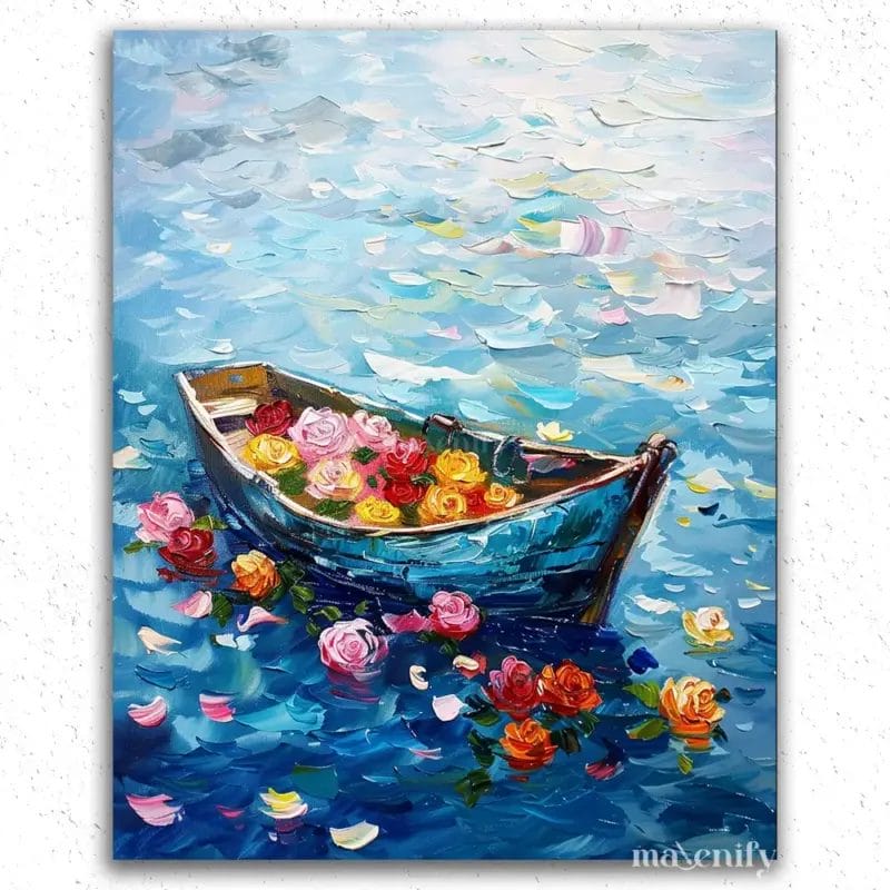 Roses and Boat
