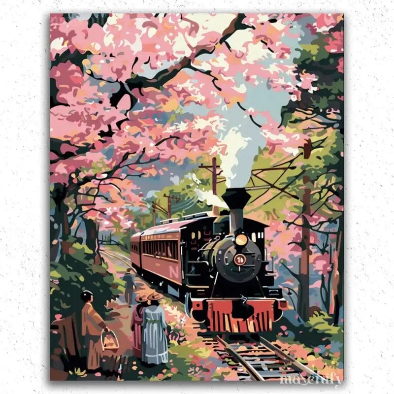 Flowers and Train