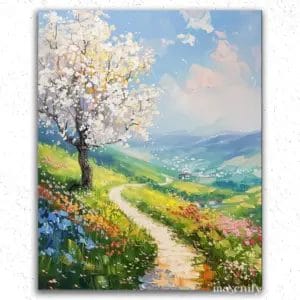 Beautiful Path in the Fields