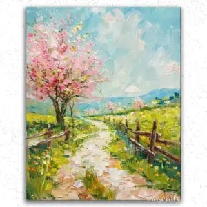 Pink Flowers on Tree