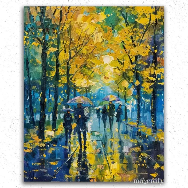 People with Umbrella