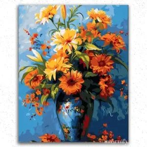 Colorful Flowers in a Vase
