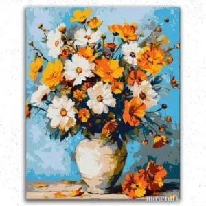 White and Colorful Flowers