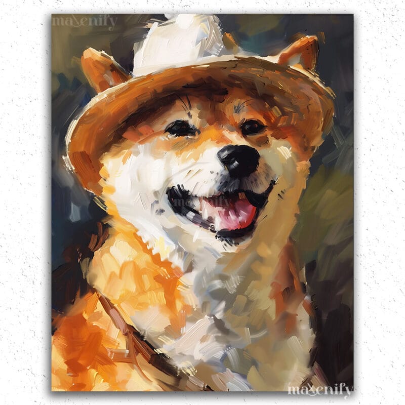 Shiba and Hat