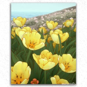 Yellow Flowers in Field