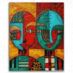 Two Person Abstract Art