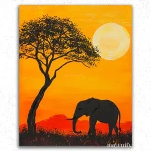 Elephant and Tree