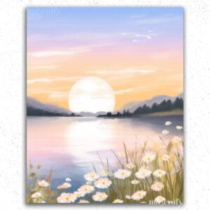 Flowers and Sunset