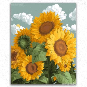 Four Sunflowers