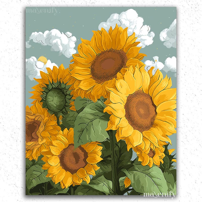 Four Sunflowers