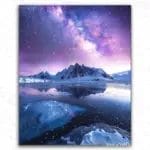 Aurora Borealis and Snow