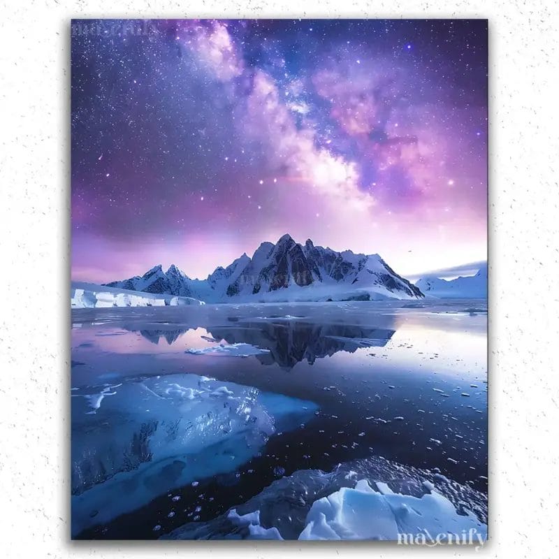 Aurora Borealis and Snow