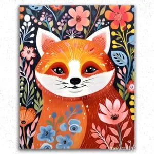 Fox and Flowers