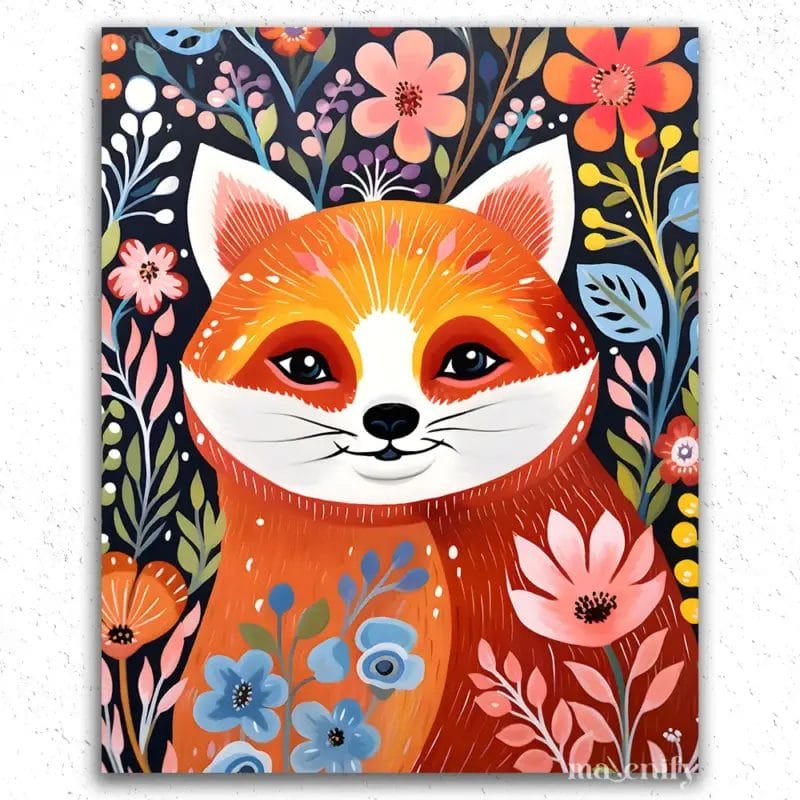 Fox and Flowers