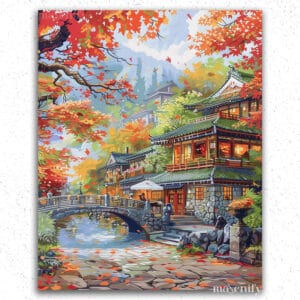 Colorful House in Autumn