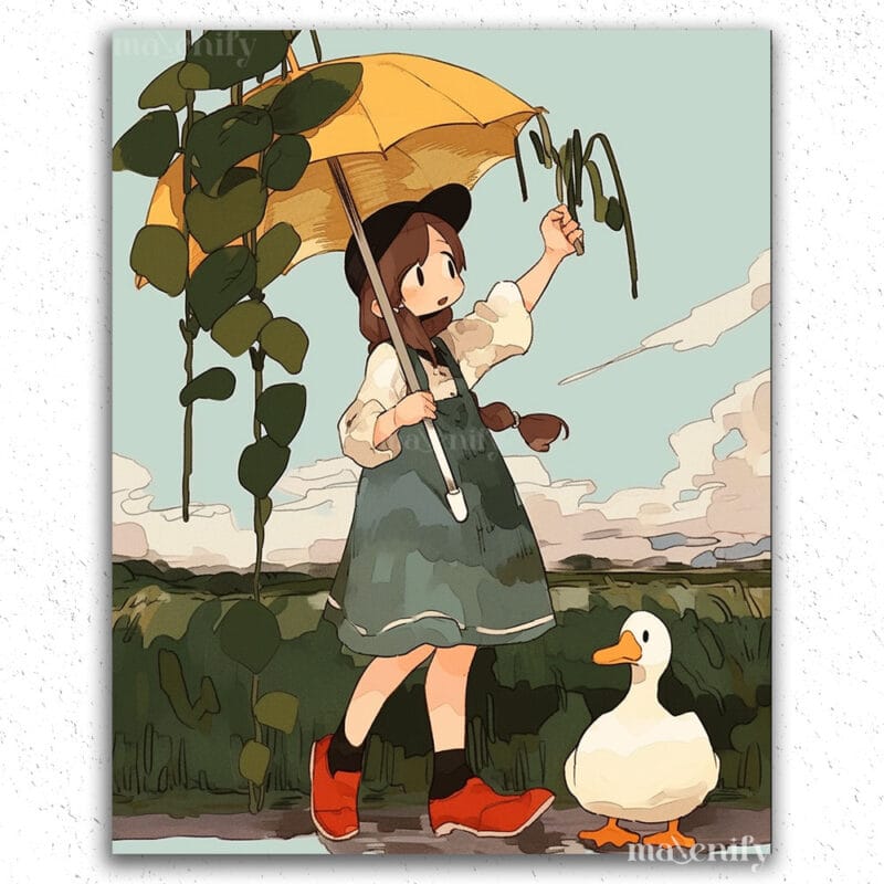 Girl and Duck