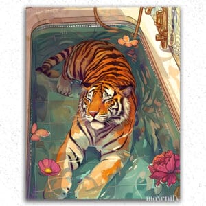 Tiger in Bath Tub