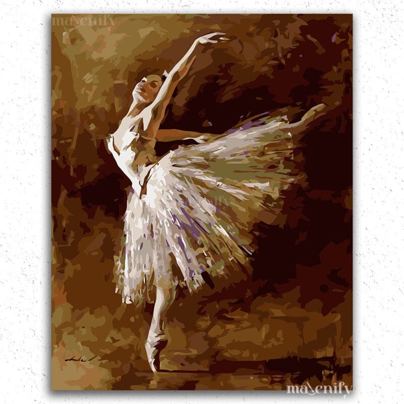 The Dancer in White Dress - Paint By Numbers