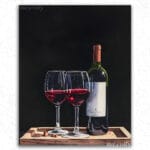 Wine Glasses and Bottle