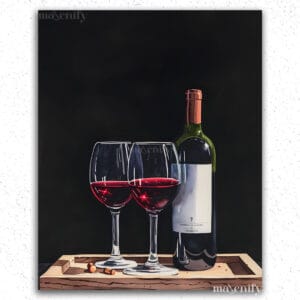Wine Glasses and Bottle