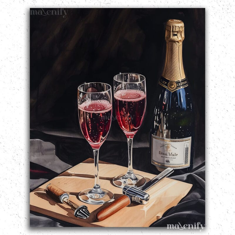 Wine Glasses and Bottles