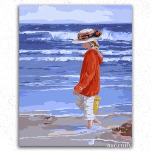 Girl and Sea - Paint by Numbers