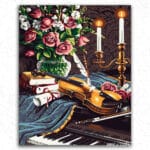 Violin and Flowers - Paint by Numbers