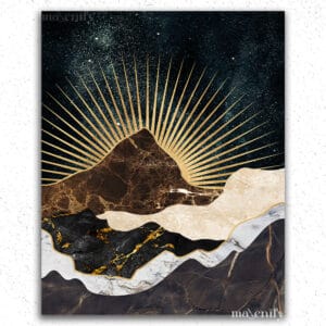 Abstract Sun and Mountains