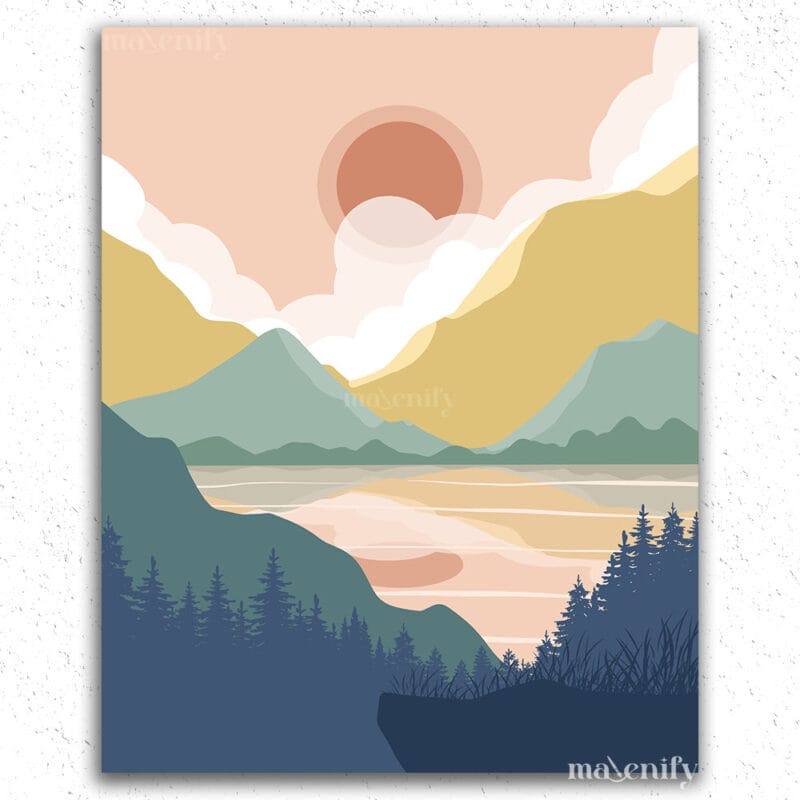 River and Mountains