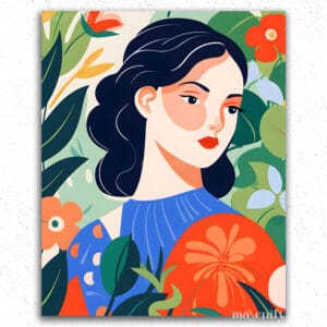 Abstract Woman in Garden
