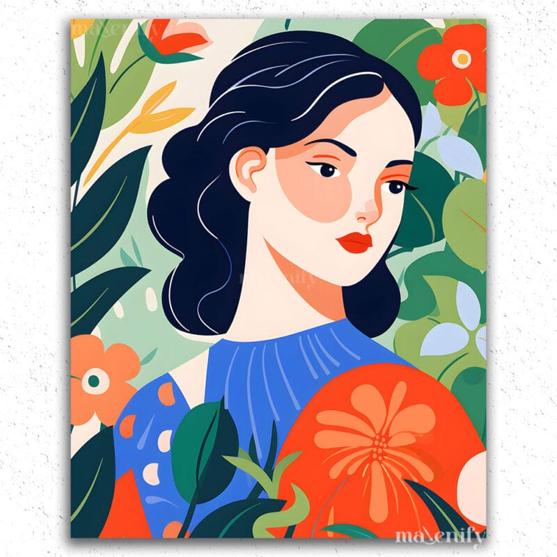 Abstract Woman in Garden