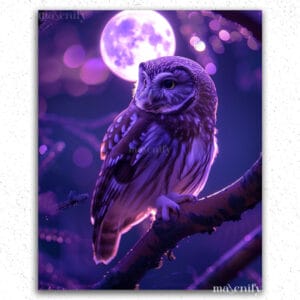 Owl and Moon