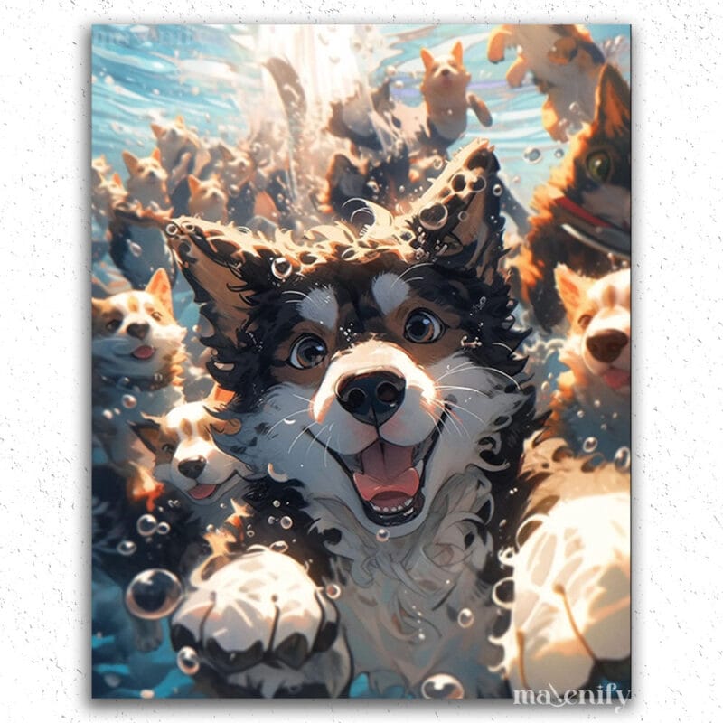I am Happy Dog - Paint by Numbers