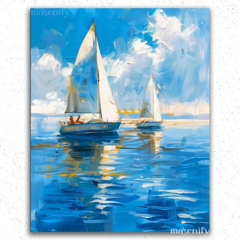 Two Boats In Blue Water