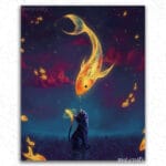 Golden Fish and Cat