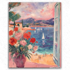 Colorful Flowers and City View