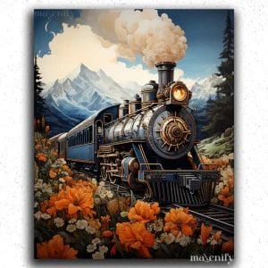 Vintage Train in Alaska