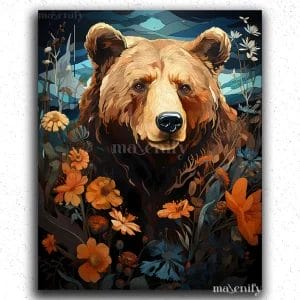 Bear and Flowers