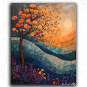 Abstract Tree and Sun