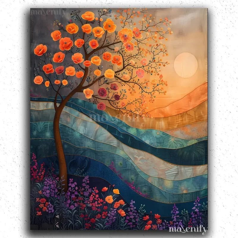 Abstract Tree and Sun