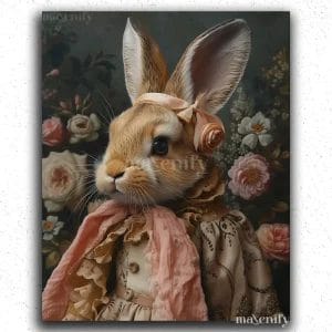 Rabbit and Flowers