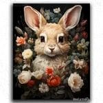 Cute Rabbit in Flowers