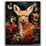 Beautiful Deer in Flowers