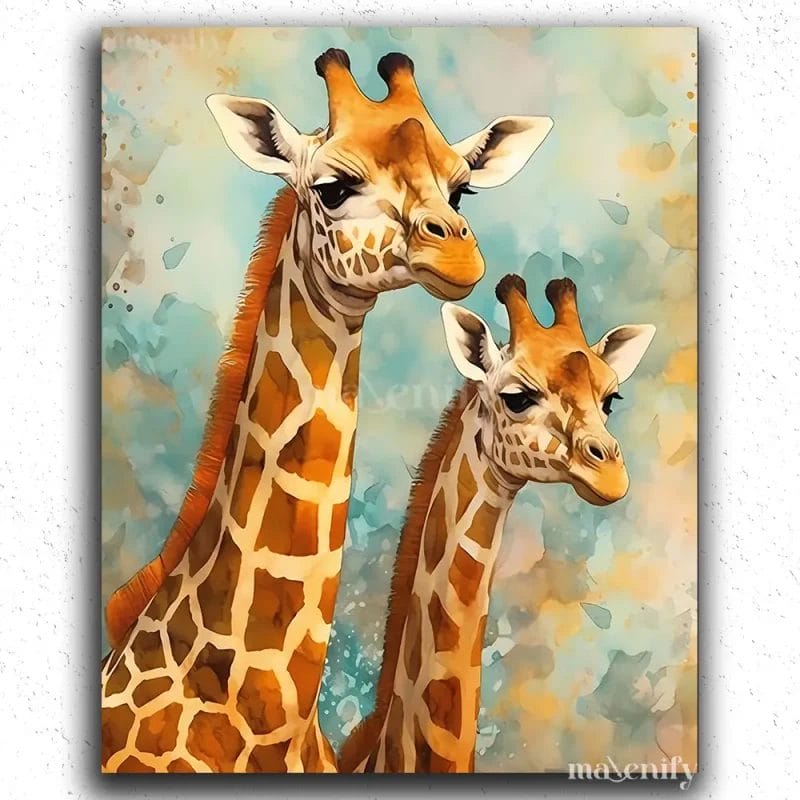 Colorful Baby Giraffes